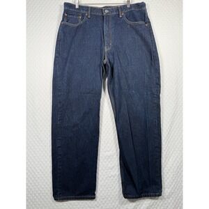 Levi's 38x30 550's Straight Durable 100% Cotton Dark Blue Jeans Cowboy Chore Y2K